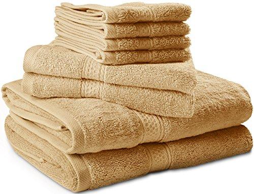 Utopia Towels 8 Piece Towel Set, Dark Grey, 2 Bath Towels, 2 Hand Towels, and 4 Washcloths