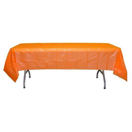 Exquisite 12-Pack Premium Plastic Tablecloth 54 Inch. x 108 Inch. Rectangle Table Cover-White