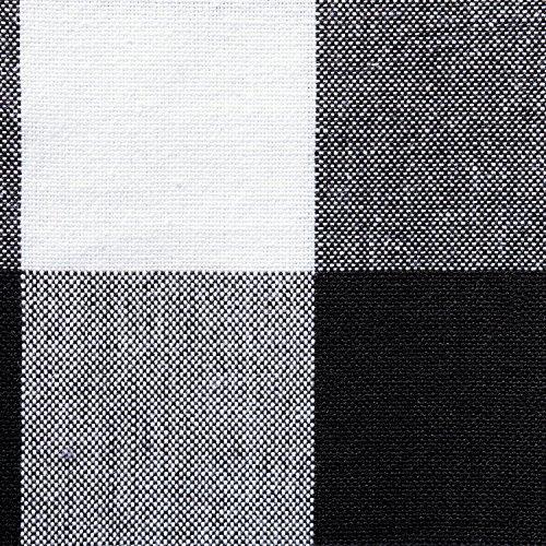 DII Cotton Buffalo Check Table Runner for Family Dinners or Gatherings, Indoor or Outdoor Parties, & Everyday Use (14x72",  Seats 4-6 People), Black & White