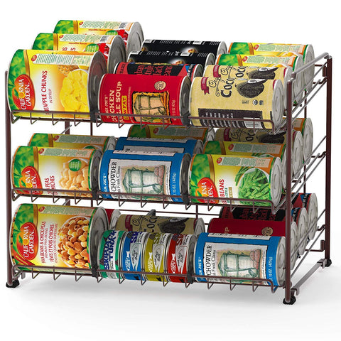 SimpleHouseware Stackable Can Rack Organizer, Chrome