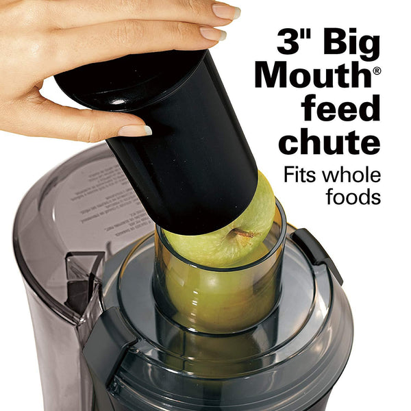 Hamilton Beach Juicer Machine, Big Mouth 3” Feed Chute, Easy to to Clean (67601A), 800 Watts, Black
