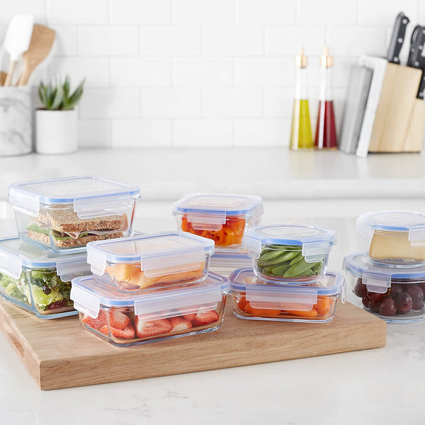 Glass Locking Lids Food Storage Containers, 20-Piece Set