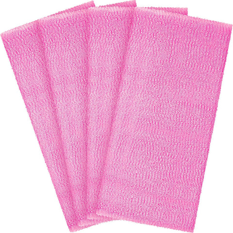 Boao 4 Pieces Beauty Skin Bath Wash Towel Exfoliating Bath Cloth Magic Shower Washcloth for Body 35 Inches (4 Colors)