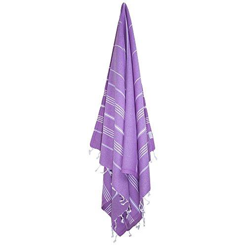 Turkish Bath and Beach Towel Set of 4 Variety Colors Classic Peshtemal 100% Cotton Oversized 39 X 70 Stylish Bath Beach Spa and Pool Towels