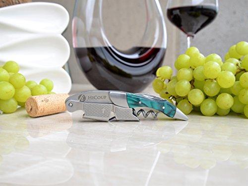 Professional Waiter’s Corkscrew by HiCoup - Rosewood Handle All-in-one Corkscrew, Bottle Opener and Foil Cutter, Used By Sommeliers, Waiters and Bartenders Around The World