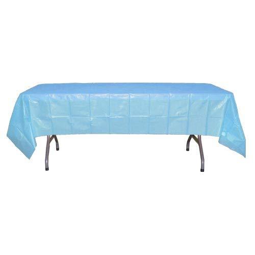 Exquisite 12-Pack Premium Plastic Tablecloth 54 Inch. x 108 Inch. Rectangle Table Cover-White