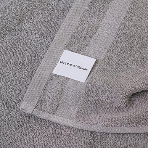 Qute Home Towels 100% Turkish Cotton Gray Bath Towels Set | Super Soft Highly Absorbent | Spa & Hotel Towels Quality Quick Dry Grey Towel Sets for Bathroom, Shower Towel, Gym –(Bath Towel - Set of 2)