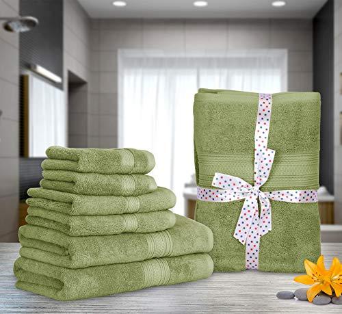 Utopia Towels 8 Piece Towel Set, 700 GSM, 2 Bath Towels, 2 Hand Towels and 4 Washcloths, Dark Grey