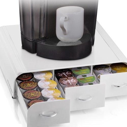 Mind Reader 'Anchor' Triple Drawer K-Cup Dolce Gusto, CBTL, Verismo Single Serve Coffee Pod Holder, Black