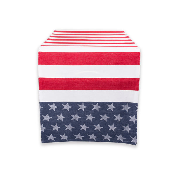 DII 14x74" Jute/Burlap Table Runner, 4th of July - Perfect for Independence Day, July 4th Party, Summer BBQ and Outdoor Picnics