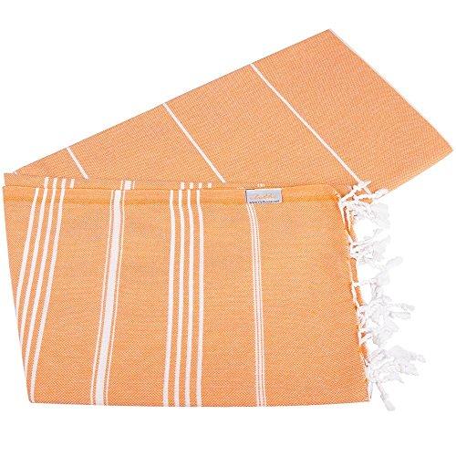 Turkish Bath and Beach Towel Set of 4 Variety Colors Classic Peshtemal 100% Cotton Oversized 39 X 70 Stylish Bath Beach Spa and Pool Towels