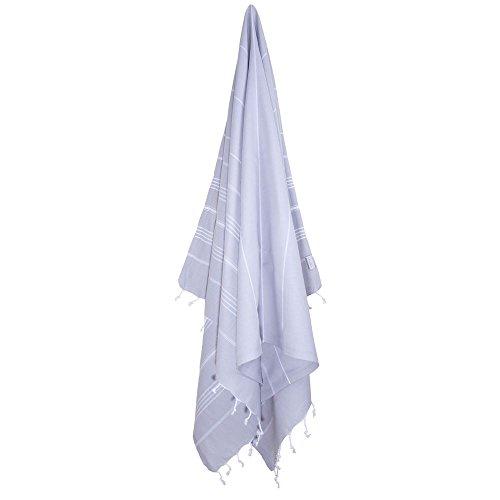 Turkish Bath and Beach Towel Set of 4 Variety Colors Classic Peshtemal 100% Cotton Oversized 39 X 70 Stylish Bath Beach Spa and Pool Towels