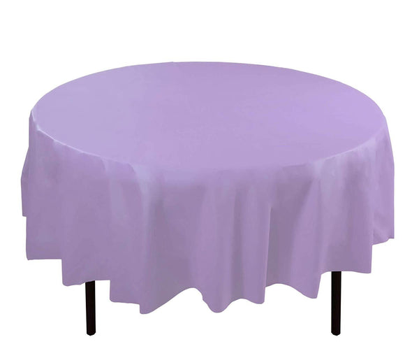 Exquisite 12-Pack Premium Plastic Tablecloth 54 Inch. x 108 Inch. Rectangle Table Cover-White