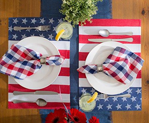 DII 14x74" Jute/Burlap Table Runner, 4th of July - Perfect for Independence Day, July 4th Party, Summer BBQ and Outdoor Picnics