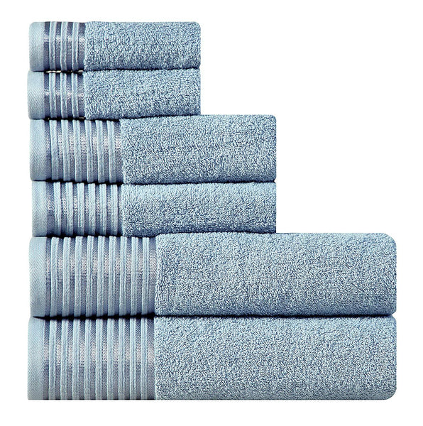 600 GSM Ultra Soft 100% Combed Cotton 6-piece Towel Set (Charcoal Black): 2 Bath towels, 2 Hand towels, 2 Washcloths, Long-staple Cotton, Spa Hotel Quality, Super Absorbent, Machine Washable