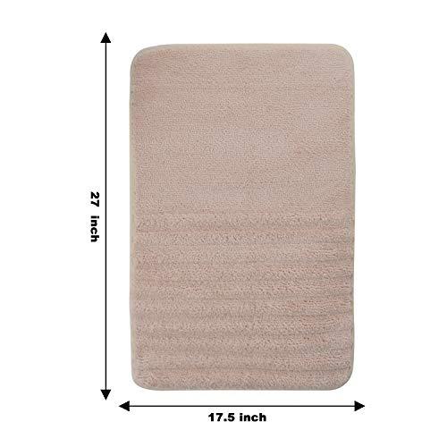 TOMORO Non-Slip Bathroom Rug Super Absorbent Bath Mat Extra Soft Microfibers Anti-Skid TPR Bottom (17.5 x 27 inch, White)