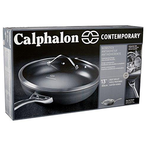 Calphalon Contemporary Hard-Anodized Aluminum Nonstick Cookware, Omelette Fry Pan, 10-inch and 12-inch Set, Black, New Version - 2018986