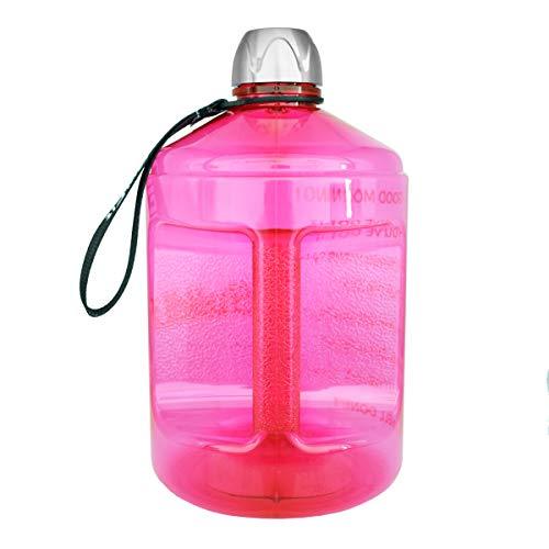 BuildLife 1 Gallon Water Bottle Motivational Fitness Workout with Time Marker |Drink More Water Daily | Clear BPA-Free | Large 128 Ounce/73OZ/43OZ of Water