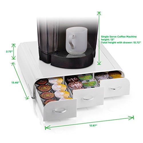 Mind Reader 'Anchor' Triple Drawer K-Cup Dolce Gusto, CBTL, Verismo Single Serve Coffee Pod Holder, Black