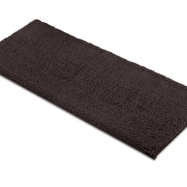 ITSOFT Non Slip Shaggy Chenille Soft Microfibers Bathroom Rug with Water Absorbent, Machine Washable, 21 x 34 inches Charcoal Gray