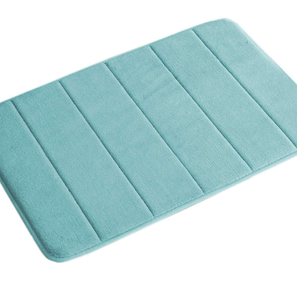 Memory Foam Bath Mat Non Slip Absorbent Bathroom Mat Super Soft Microfiber Bath Mat Set Super Cozy Velvety Bathroom Rug Carpet (Taupe Striped Pattern 17x24-Inches)