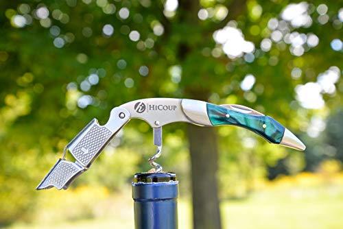 Professional Waiter’s Corkscrew by HiCoup - Rosewood Handle All-in-one Corkscrew, Bottle Opener and Foil Cutter, Used By Sommeliers, Waiters and Bartenders Around The World