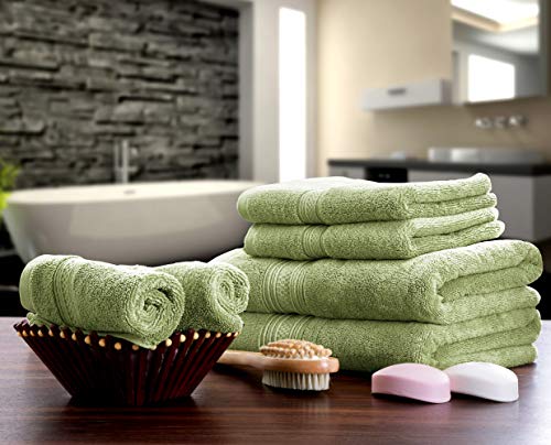 Utopia Towels 8 Piece Towel Set, 700 GSM, 2 Bath Towels, 2 Hand Towels and 4 Washcloths, Dark Grey