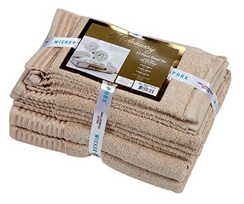 600 GSM Ultra Soft 100% Combed Cotton 6-piece Towel Set (Charcoal Black): 2 Bath towels, 2 Hand towels, 2 Washcloths, Long-staple Cotton, Spa Hotel Quality, Super Absorbent, Machine Washable