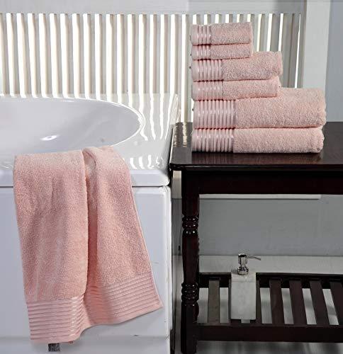 600 GSM Ultra Soft 100% Combed Cotton 6-piece Towel Set (Charcoal Black): 2 Bath towels, 2 Hand towels, 2 Washcloths, Long-staple Cotton, Spa Hotel Quality, Super Absorbent, Machine Washable