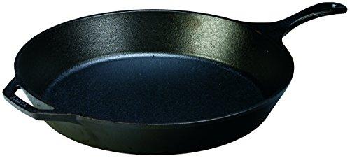 Lodge 12 Inch Cast Iron Skillet. Pre-Seasoned Cast Iron Skillet with Red Silicone Hot Handle Holder.