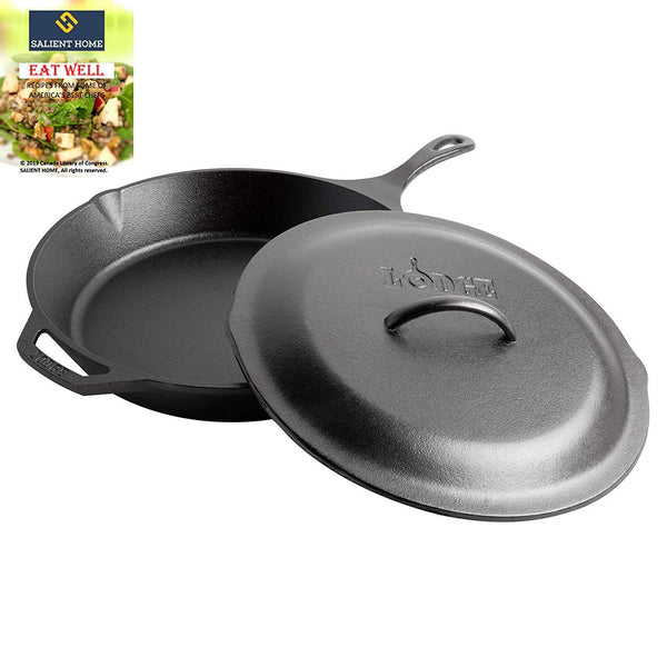 Lodge Cast Iron Skillet, Pre-Seasoned and Ready for Stove Top or Oven Use, 10.25", Black