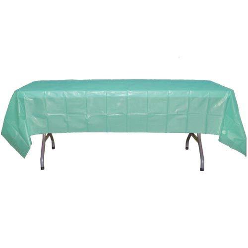 Exquisite 12-Pack Premium Plastic Tablecloth 54 Inch. x 108 Inch. Rectangle Table Cover-White