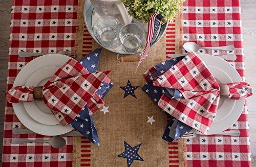 DII 14x74" Jute/Burlap Table Runner, 4th of July - Perfect for Independence Day, July 4th Party, Summer BBQ and Outdoor Picnics