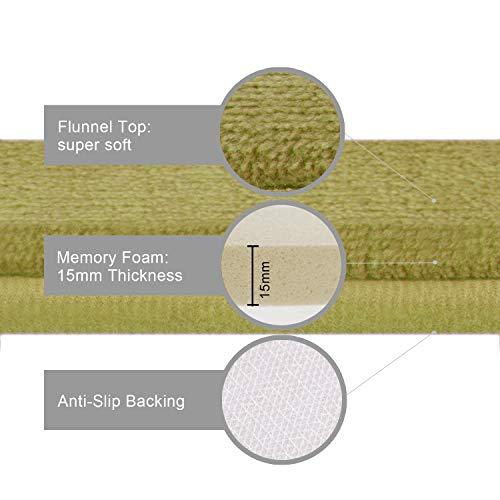 AOACreations Non Slip Memory Foam Bathroom Bath Mat Rug 3 Piece Set, Includes 1 Large 20" x 32", 1 Contour 20" x 20" and 1 Small 17" x 24" (Dark Brown)