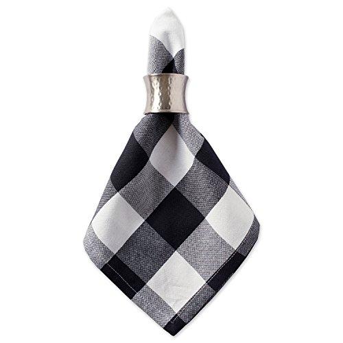 DII Cotton Buffalo Check Table Runner for Family Dinners or Gatherings, Indoor or Outdoor Parties, & Everyday Use (14x72",  Seats 4-6 People), Black & White