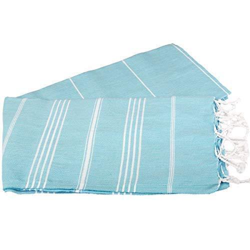 Turkish Bath and Beach Towel Set of 4 Variety Colors Classic Peshtemal 100% Cotton Oversized 39 X 70 Stylish Bath Beach Spa and Pool Towels