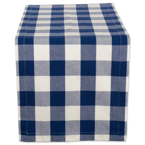 DII Cotton Buffalo Check Table Runner for Family Dinners or Gatherings, Indoor or Outdoor Parties, & Everyday Use (14x72",  Seats 4-6 People), Black & White