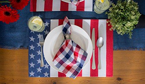 DII 14x74" Jute/Burlap Table Runner, 4th of July - Perfect for Independence Day, July 4th Party, Summer BBQ and Outdoor Picnics