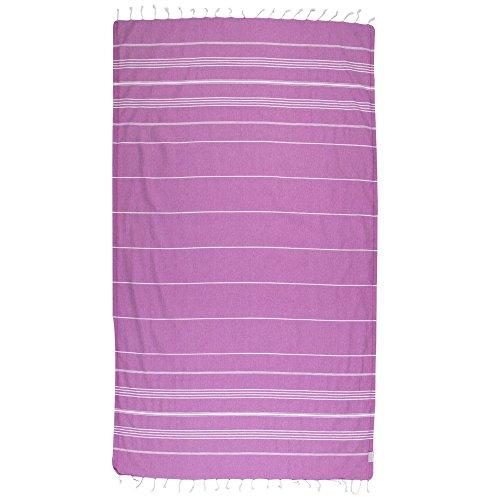 Turkish Bath and Beach Towel Set of 4 Variety Colors Classic Peshtemal 100% Cotton Oversized 39 X 70 Stylish Bath Beach Spa and Pool Towels