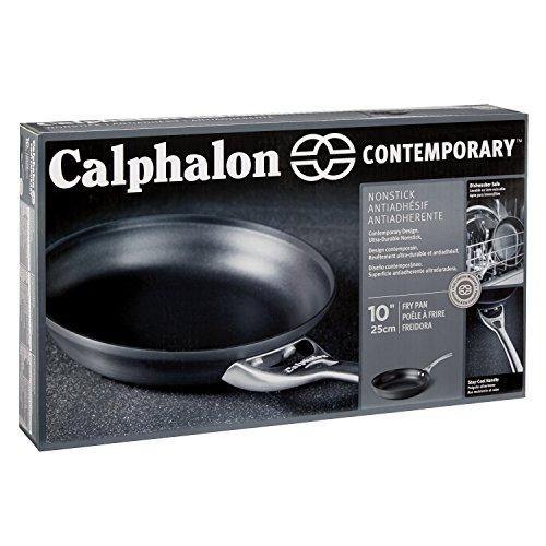 Calphalon Contemporary Hard-Anodized Aluminum Nonstick Cookware, Omelette Fry Pan, 10-inch and 12-inch Set, Black, New Version - 2018986