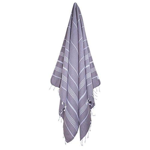 Turkish Bath and Beach Towel Set of 4 Variety Colors Classic Peshtemal 100% Cotton Oversized 39 X 70 Stylish Bath Beach Spa and Pool Towels