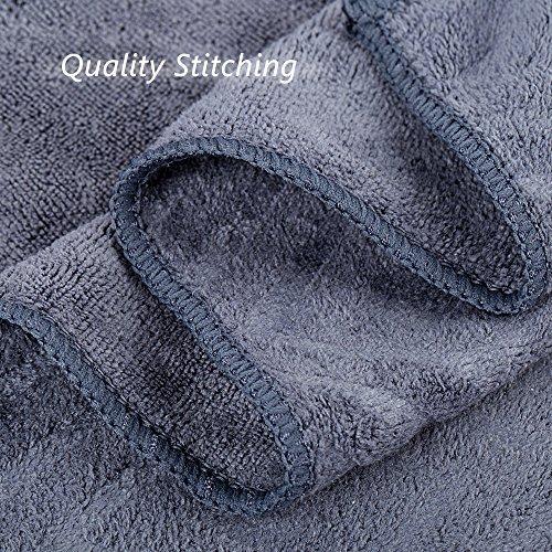 JML Microfiber Bath Towels, Bath Towel 2 Pack(30" x 60"), Oversized, Soft, Super Absorbent and Fast Drying, No Fading Multipurpose Use for Sports, Travel, Fitness, Yoga - Grey