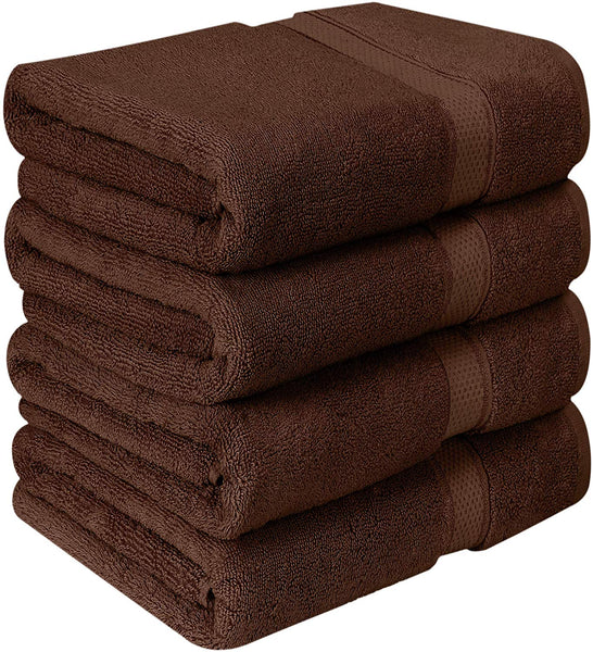 Utopia Towels Luxurious Bath Towels, 4 Pack, Grey