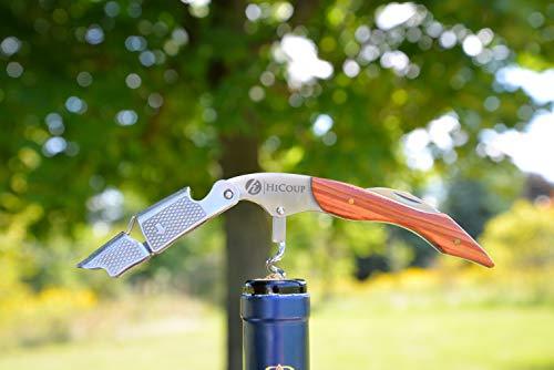 Professional Waiter’s Corkscrew by HiCoup - Rosewood Handle All-in-one Corkscrew, Bottle Opener and Foil Cutter, Used By Sommeliers, Waiters and Bartenders Around The World