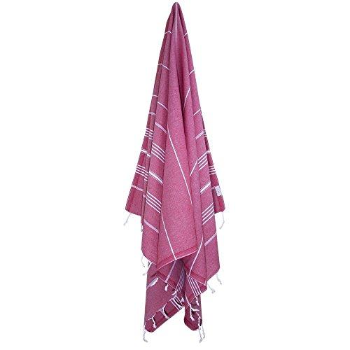 Turkish Bath and Beach Towel Set of 4 Variety Colors Classic Peshtemal 100% Cotton Oversized 39 X 70 Stylish Bath Beach Spa and Pool Towels