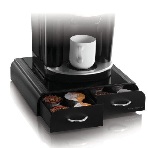 Mind Reader 50 Capacity Nespresso Capsule, 24 Capacity Vertuoline Coffee Pod Storage Drawer Organizer, White