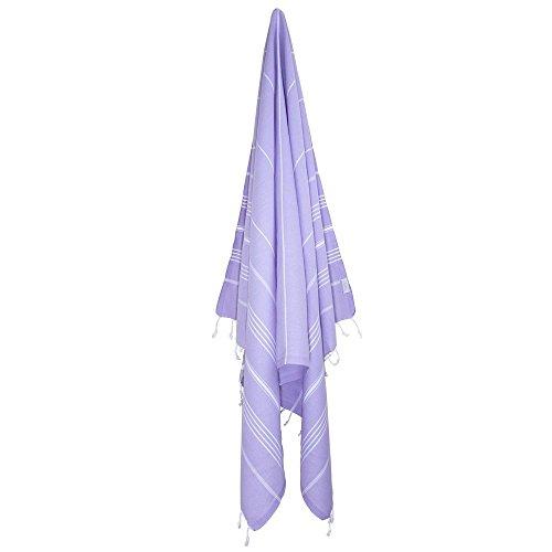 Turkish Bath and Beach Towel Set of 4 Variety Colors Classic Peshtemal 100% Cotton Oversized 39 X 70 Stylish Bath Beach Spa and Pool Towels