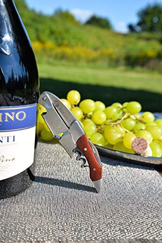 Professional Waiter’s Corkscrew by HiCoup - Rosewood Handle All-in-one Corkscrew, Bottle Opener and Foil Cutter, Used By Sommeliers, Waiters and Bartenders Around The World