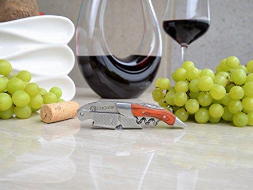 Professional Waiter’s Corkscrew by HiCoup - Rosewood Handle All-in-one Corkscrew, Bottle Opener and Foil Cutter, Used By Sommeliers, Waiters and Bartenders Around The World