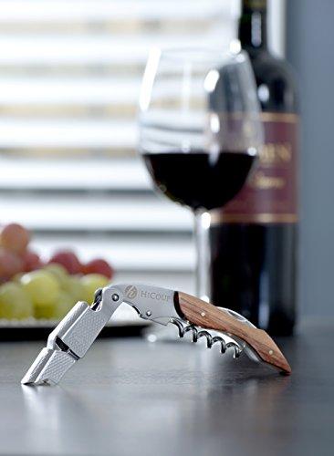 Professional Waiter’s Corkscrew by HiCoup - Rosewood Handle All-in-one Corkscrew, Bottle Opener and Foil Cutter, Used By Sommeliers, Waiters and Bartenders Around The World